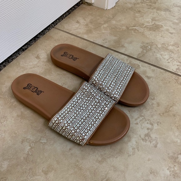 Blingy Rhinestone Sandals - Picture 2 of 3